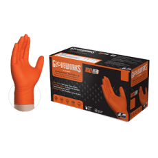 Ammex Disposable Nitrile Orange XXL Gloves - 8ML - 1 Box of 100 pairs